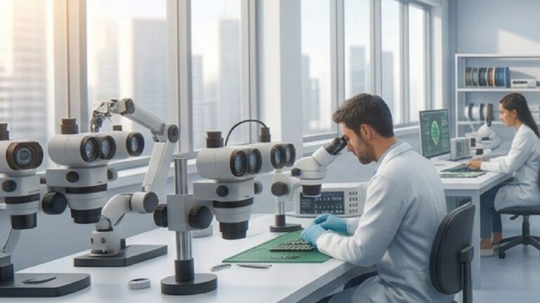 Ciclo de reparación certificado de la iniciativa ReTech Hub que reduce la basura electrónica mediante el uso de componentes reacondicionados y trazables.
