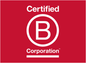 Sello de la certificación emitida por BCorp